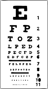 Visustafel beim Augenarzt